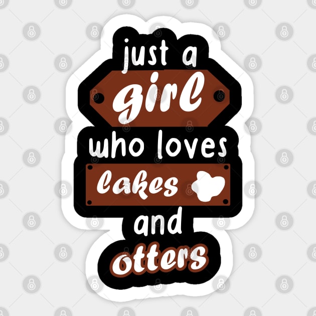 Otter girls women pond giant otters children animal Sticker by FindYourFavouriteDesign